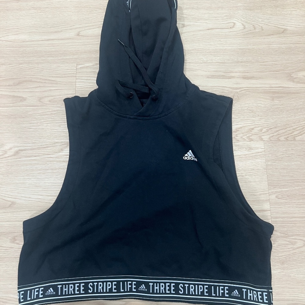 Adidas cropped workout hoodie
